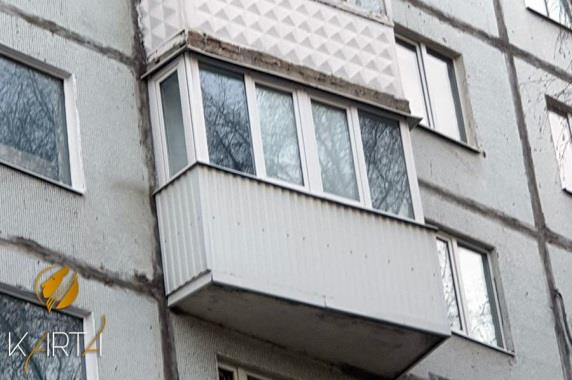 Теплое остекление балкона, косынка 3,2x1,05 Балкон-Плюс